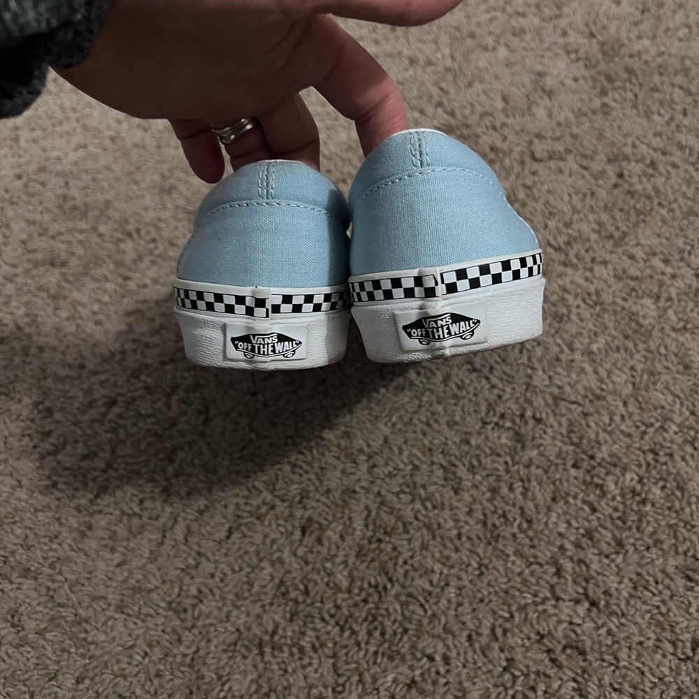 Vans Sky Blue Classic Slip-On Shoes - Picture 3 of 7